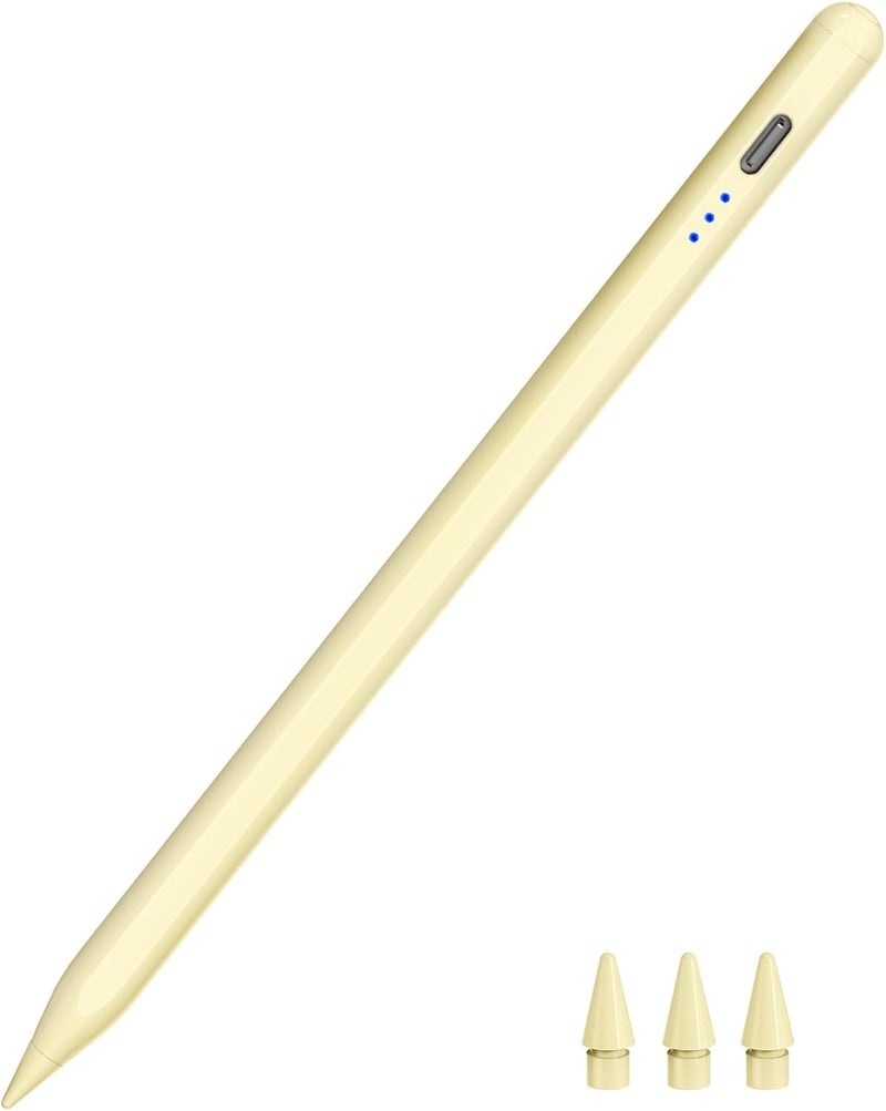 HATOKU Pen for iPad 2018-2025, 15 Mins Fast Charging Pencil 1st Gen with Tilt & Palm Rejection Compatible with iPad Air 3/4/5/M2/M3, iPad mini 5/6/7, iPad 6/7/8/9/10/11, iPad Pro 11/12.9/M4 M5(Yellow) - Image 1